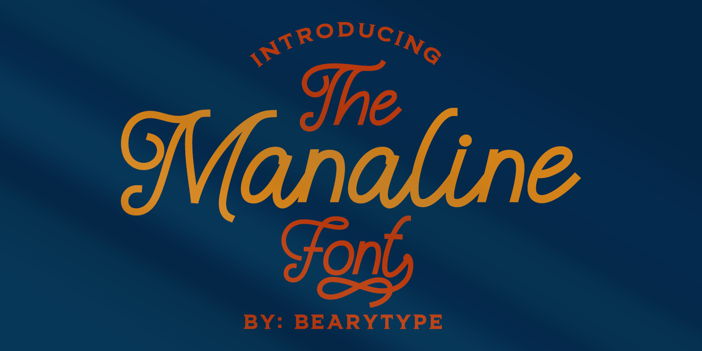 Пример шрифта Manaline #1